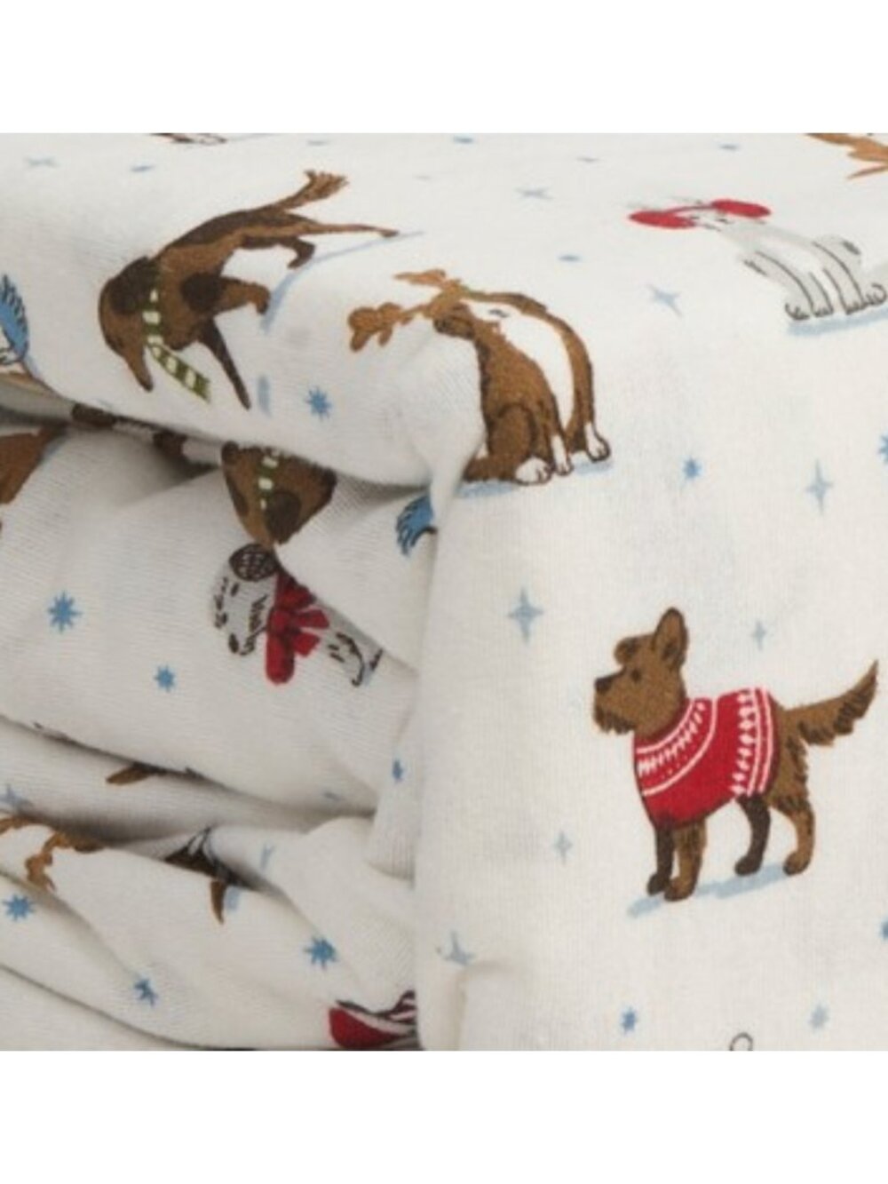 EDDIE BAUER Holiday Dogs Flannel Sheet Set - Picture 5 of 5